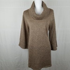 Karen Scott cowl neck 3/4 long sleeve sweater dress L